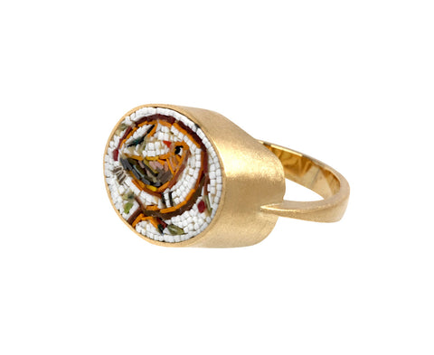 Micromosaic Sparrow Ring