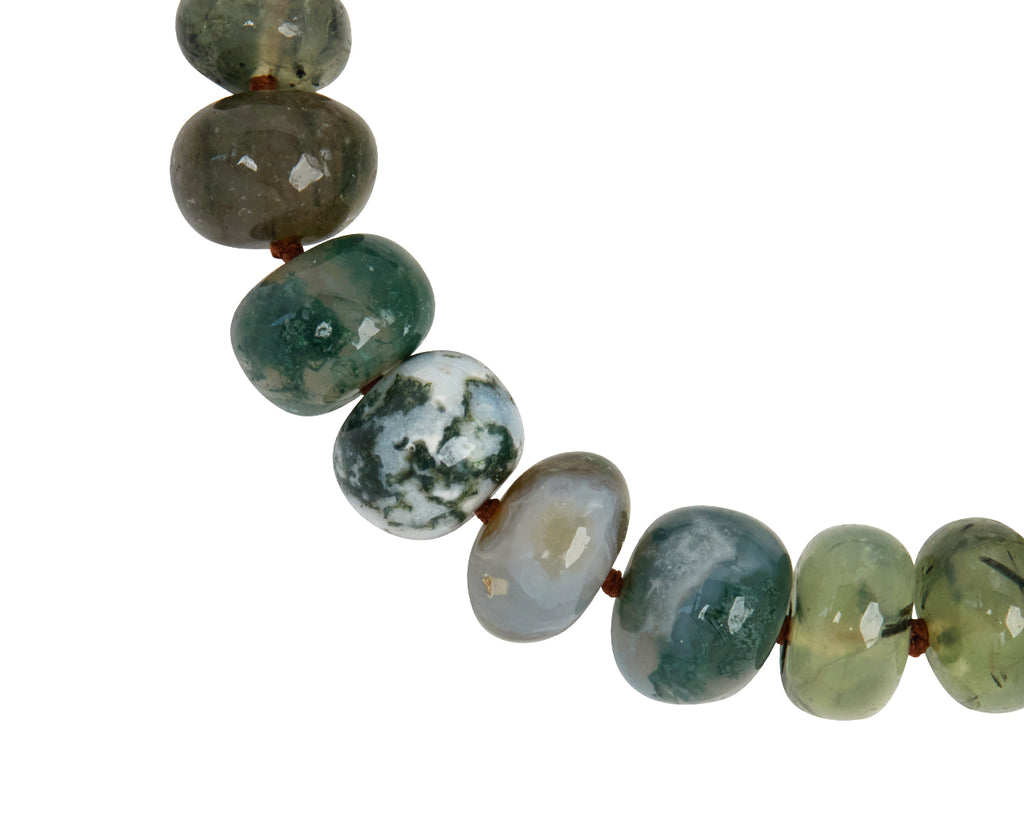 Lena Skadegard Rutilated Quartz and Agate Beaded Bracelet - Closeup