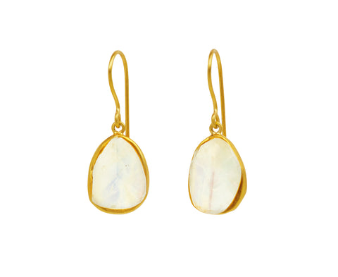 Rainbow Moonstone Moon Mist Drop Earrings
