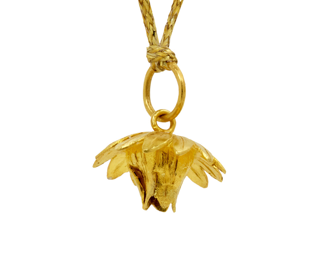 Gold Myanmar Single Bell Flower Necklace