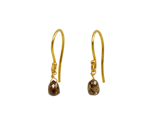 Pippa Small Zeus Drill and Loop Diamond Drop Earrings