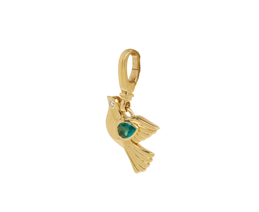 Emerald Dove Charm Pendant ONLY