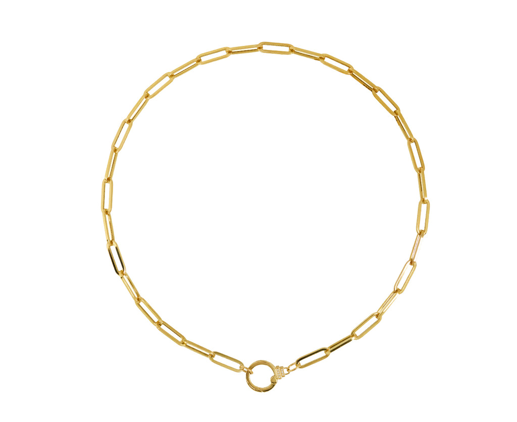 Sorellina Paperclip Chain Necklace - Top Down View