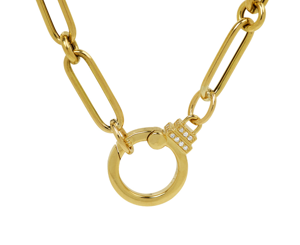 Oval Round Chain Necklace
