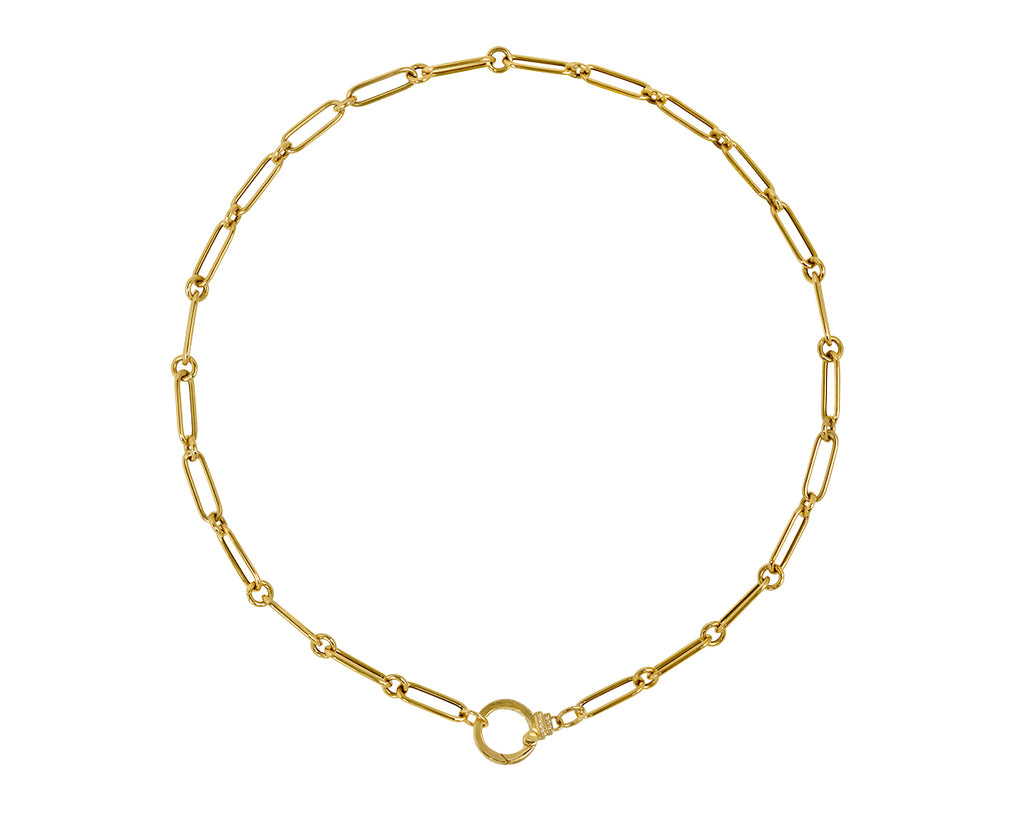 Oval Round Chain Necklace