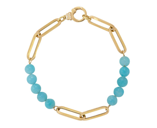 Amazonite Paperclip Chain Bracelet