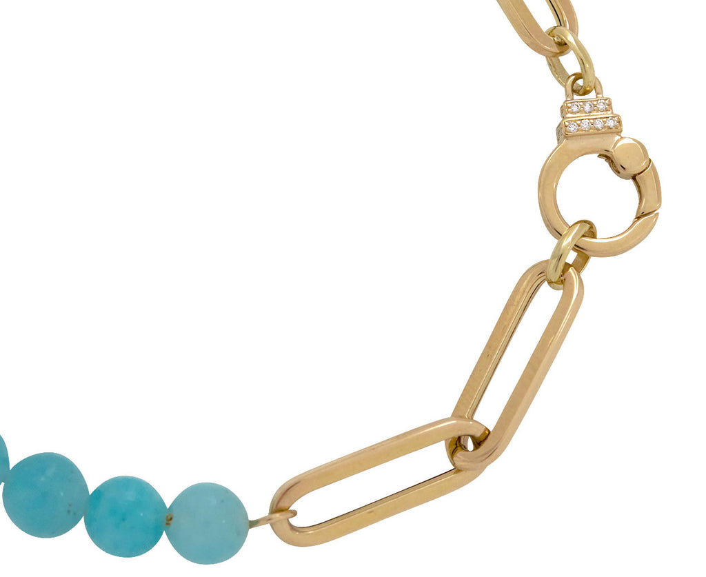 Amazonite Paperclip Chain Bracelet