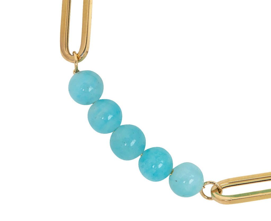 Amazonite Paperclip Chain Bracelet