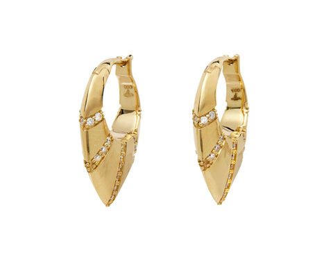 Diamond Stardust Huggie Hoop Earrings