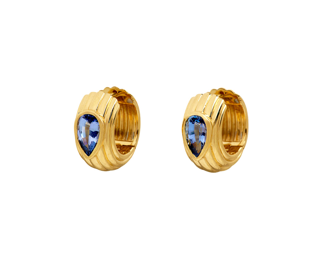 Blue Sapphire Nomad Huggie Earrings - TWISTonline