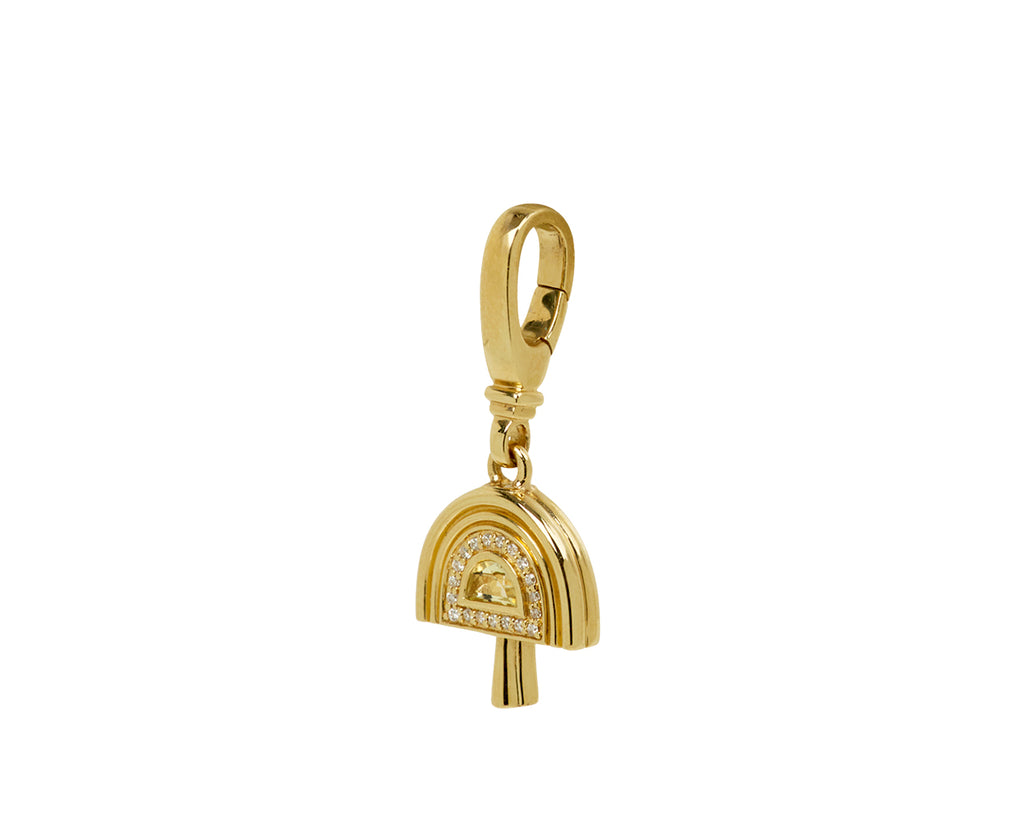 Sorellina Gold Mushroom Pendant ONLY - Side View