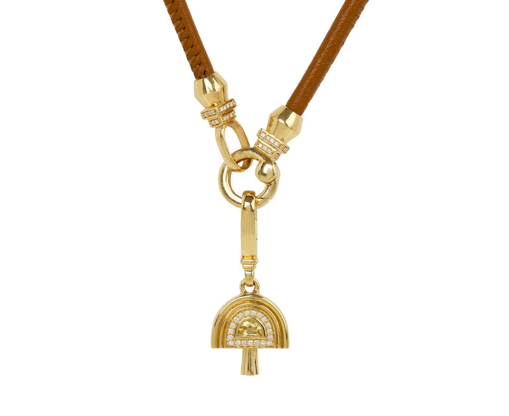 Sorellina Gold Mushroom Pendant ONLY - Closeup