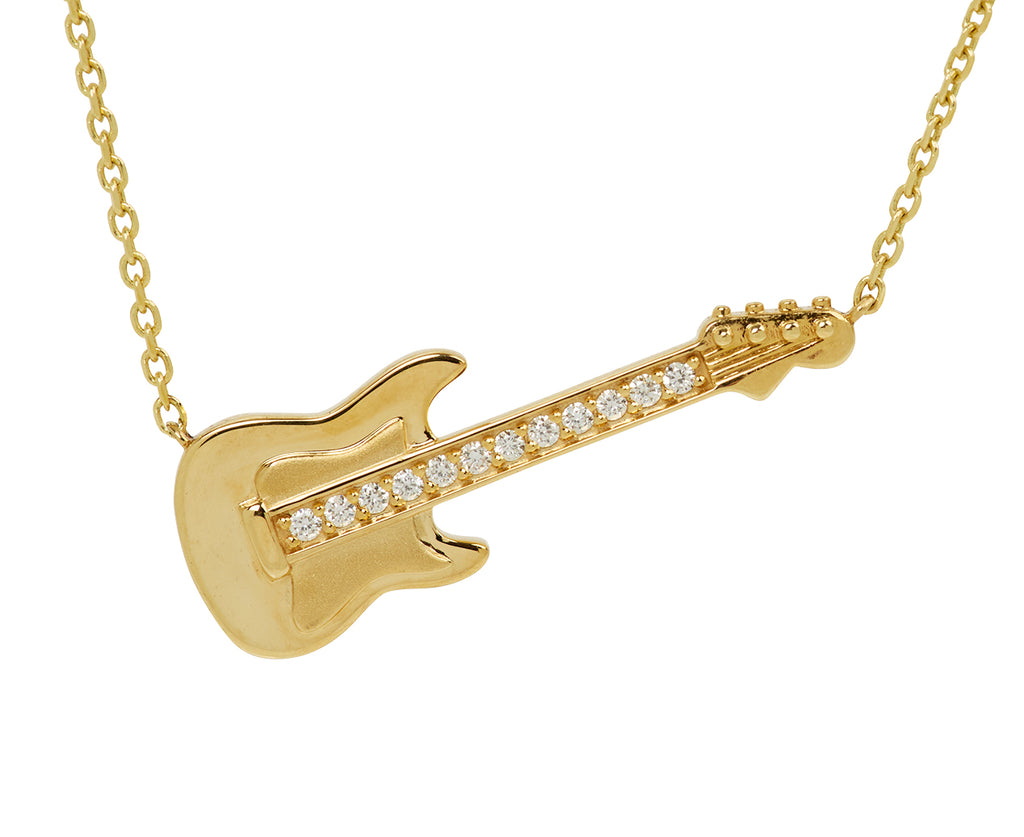 Diamond Mini Guitar Pendant Necklace