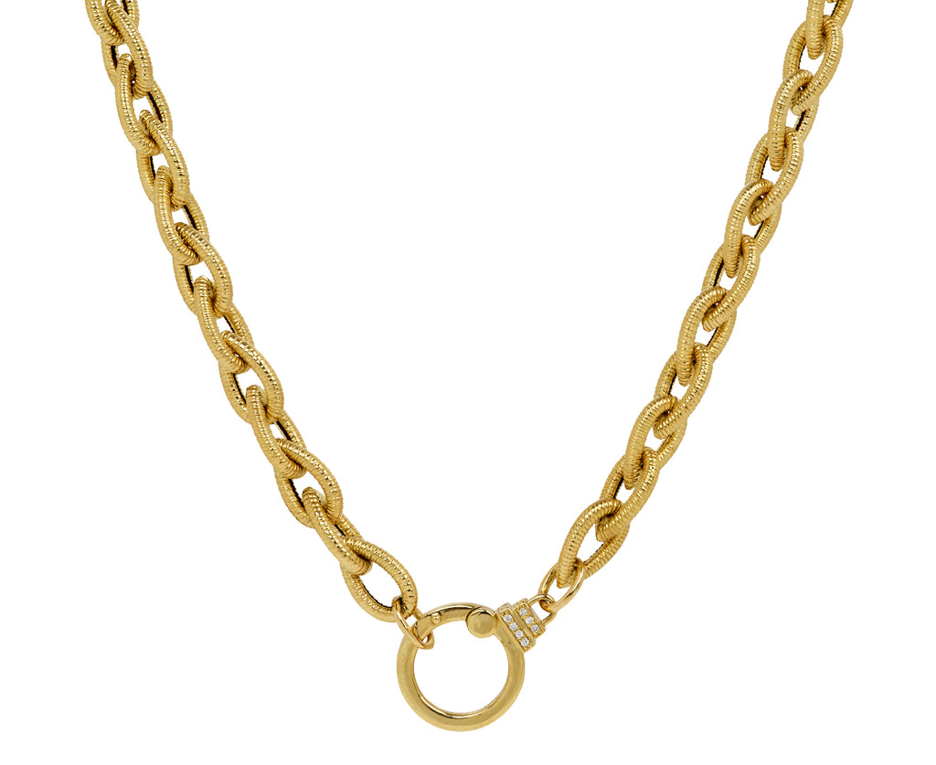 Textured Teardrop Chain Necklace