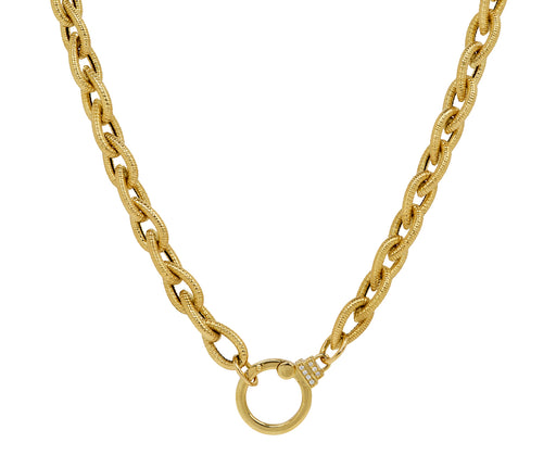 Textured Teardrop Chain Necklace