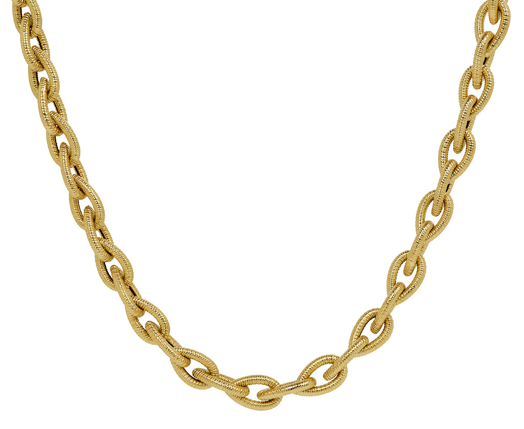 Textured Teardrop Chain Necklace