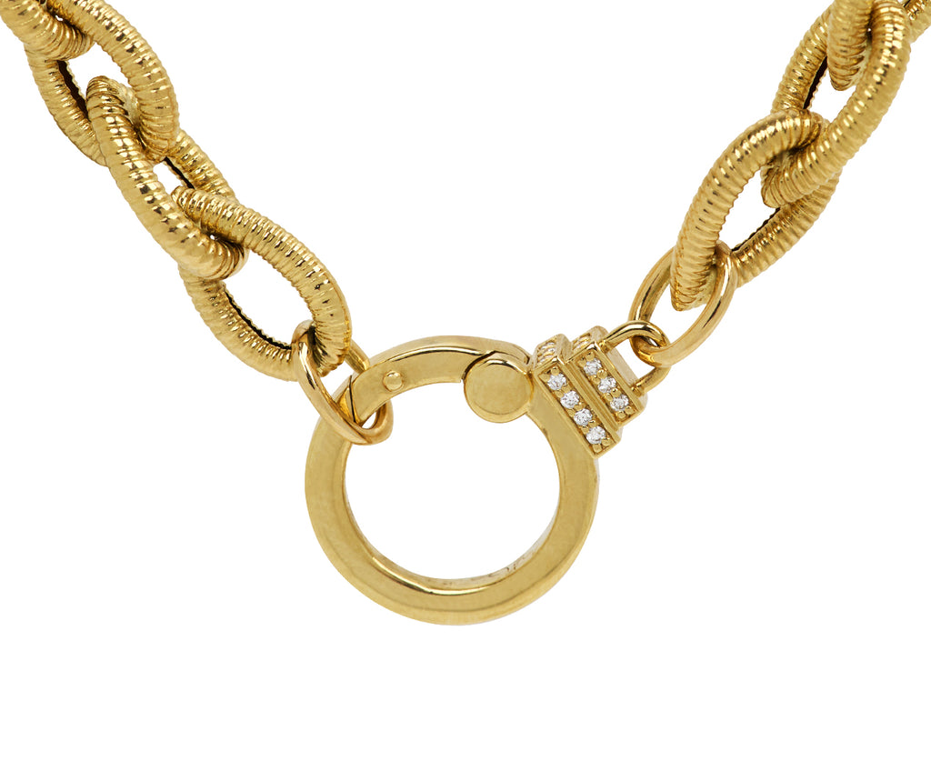 Textured Teardrop Chain Necklace