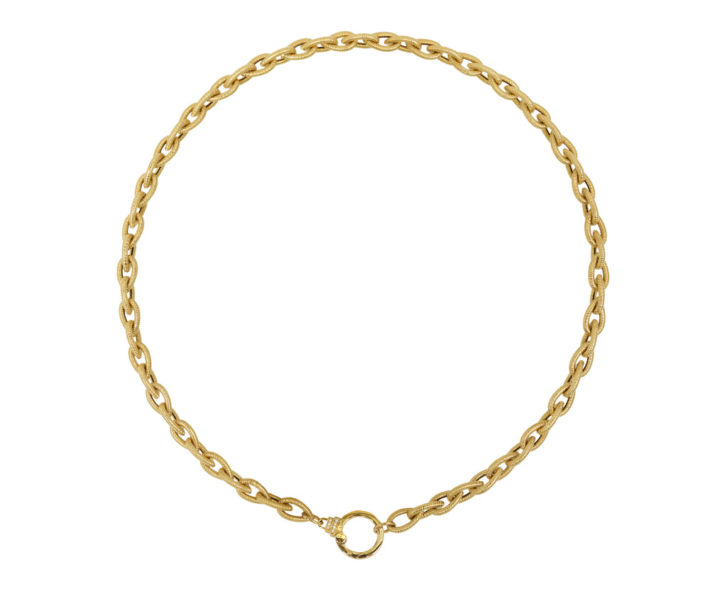 Textured Teardrop Chain Necklace