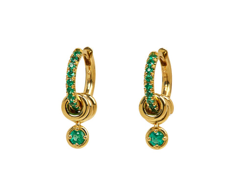 Emerald Zahra Hoop Earrings - TWISTonline