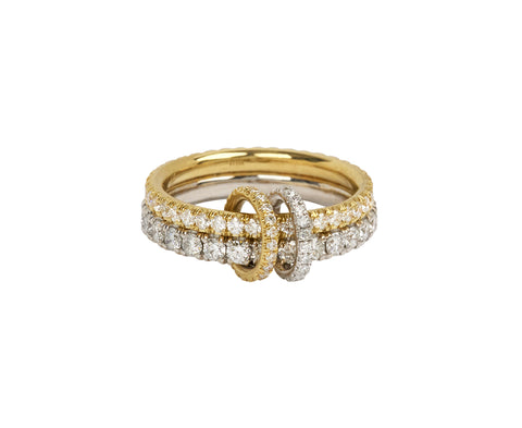 Mixed Metal Diamond Cadence Ring