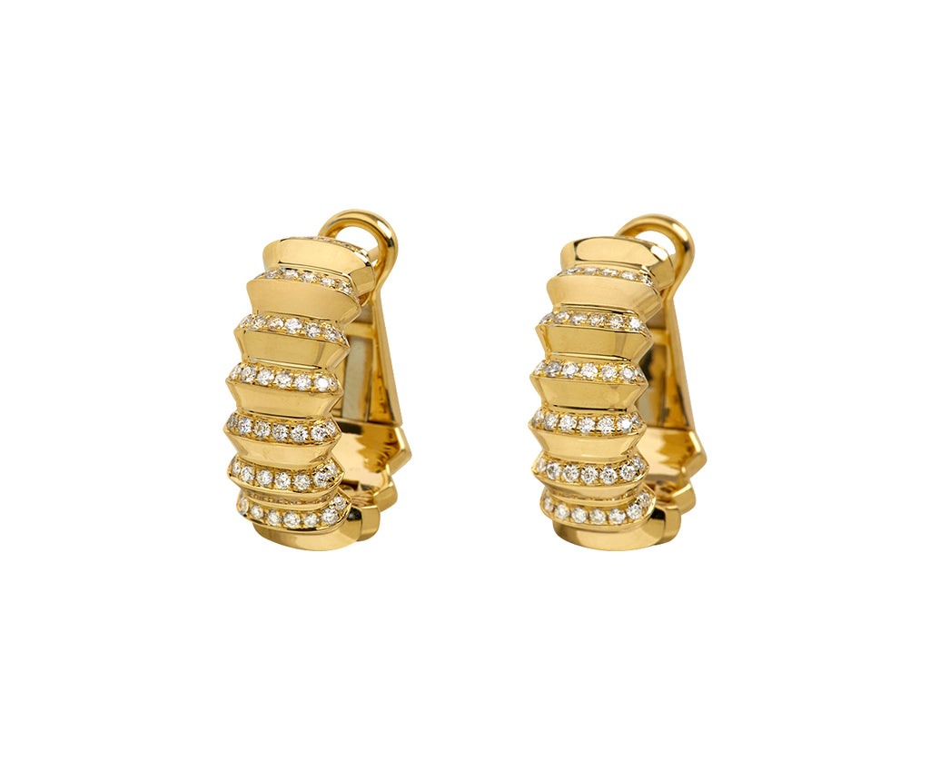 Pavé Diamond Borsh Hoop Earrings - TWISTonline