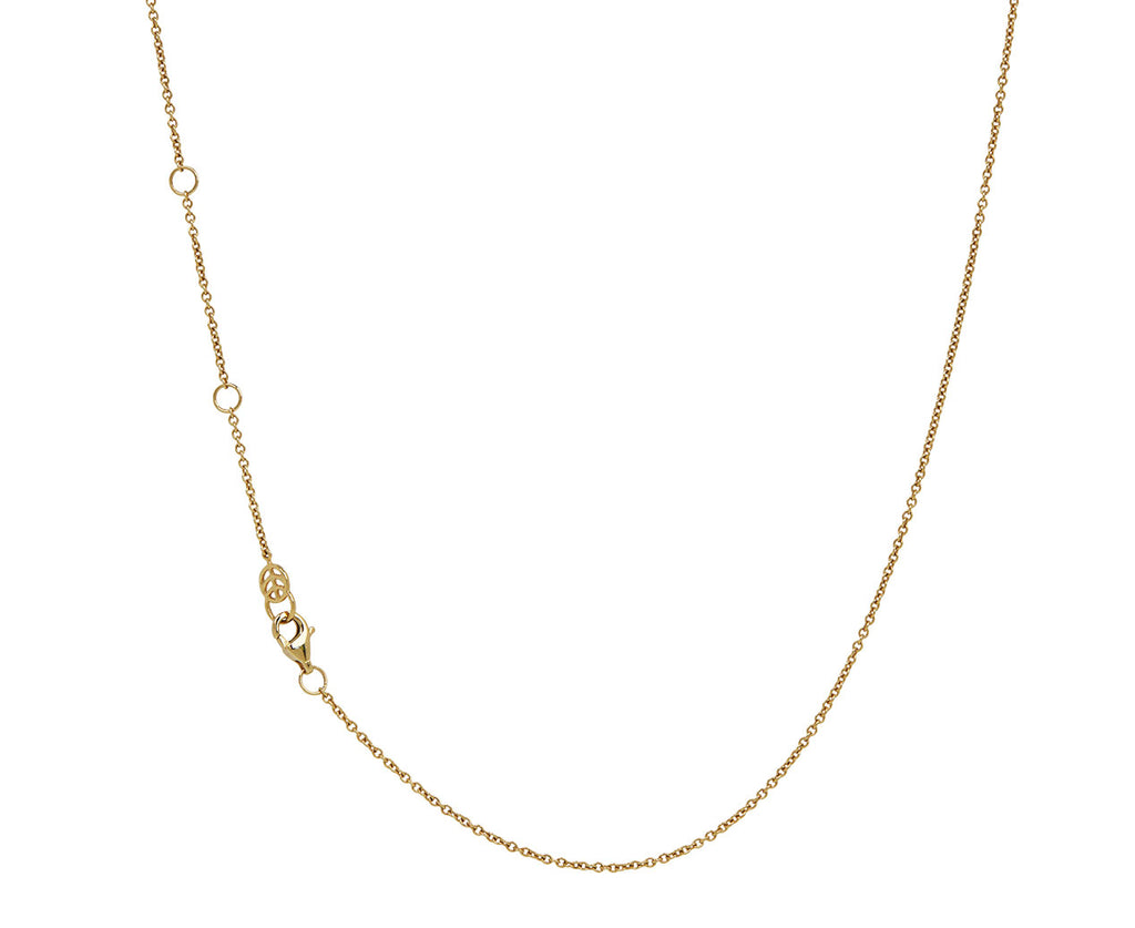 White Cabot Enamel and Diamond Pendant Necklace