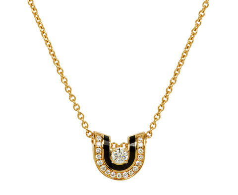 Dias Minor Jet Black Pendant Necklace - TWISTonline