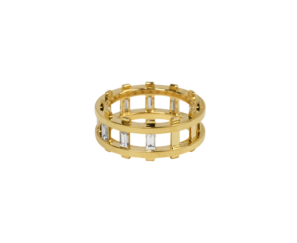 Diamond Railroad Ring