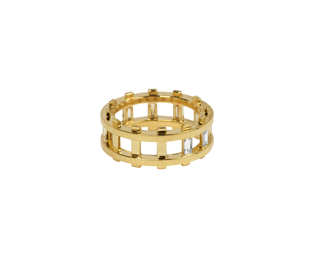 Diamond Railroad Ring