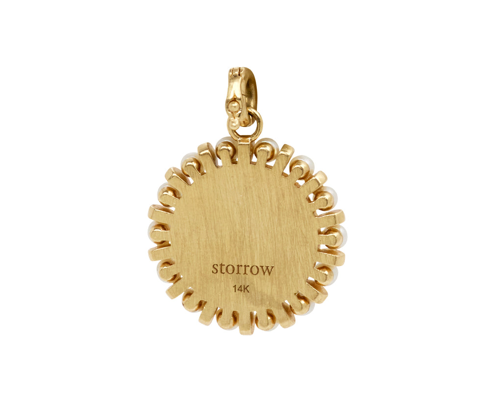 Turquoise and Pearl Libby Charm Pendant ONLY