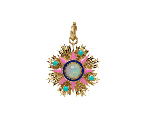 Opal and Enamel Rosa Charm Pendant ONLY