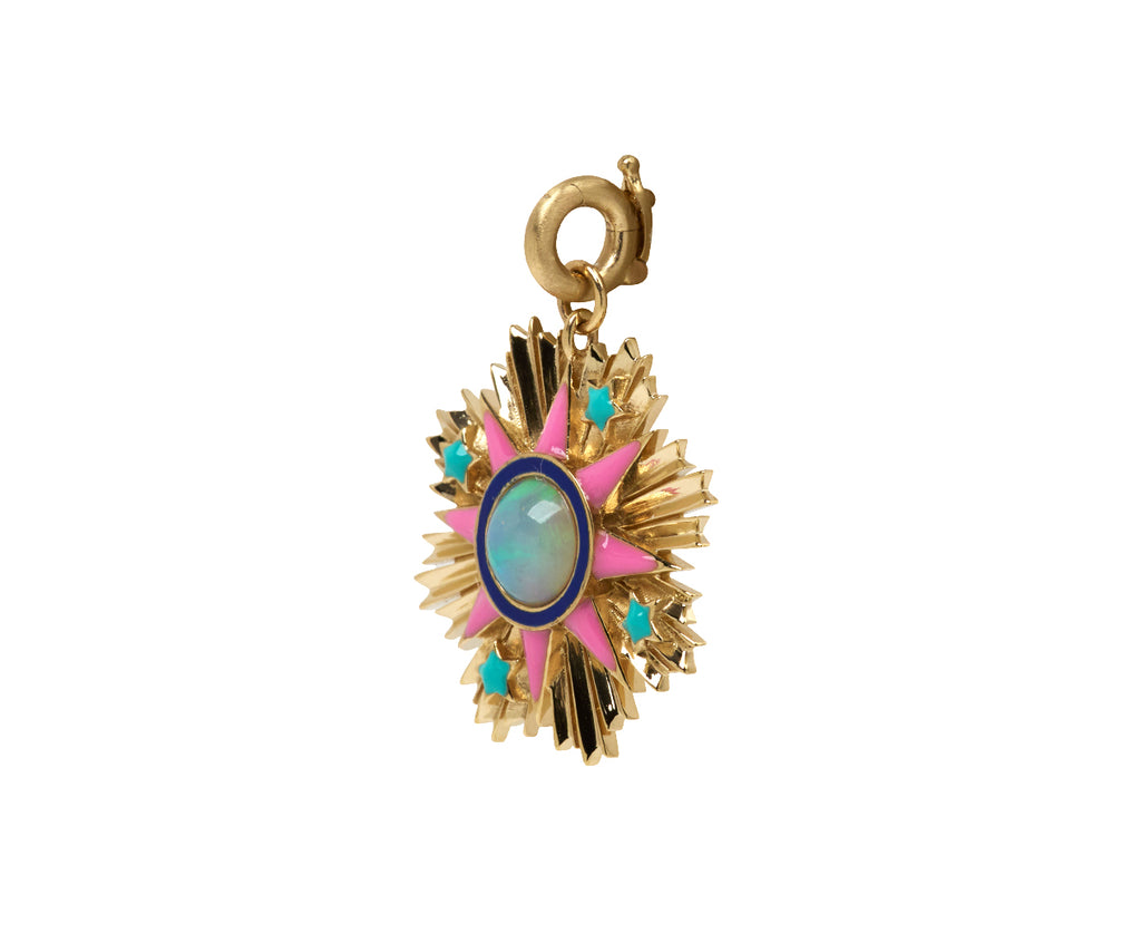 Opal and Enamel Rosa Charm Pendant ONLY
