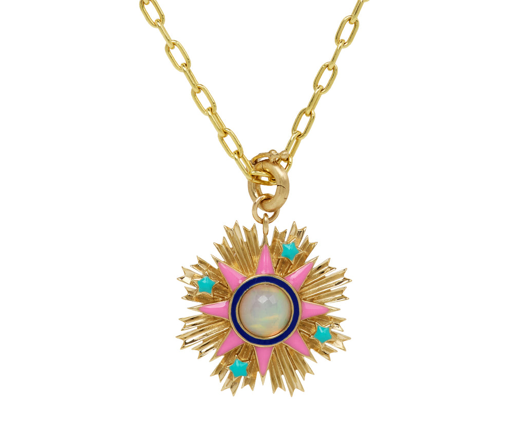 Opal and Enamel Rosa Charm Pendant ONLY