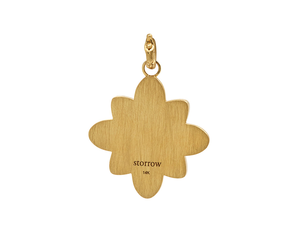 Large Violet Flower Charm Pendant ONLY