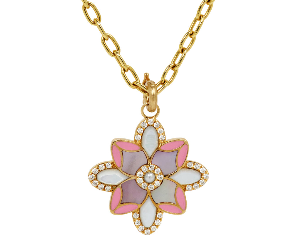 Large Violet Flower Charm Pendant ONLY