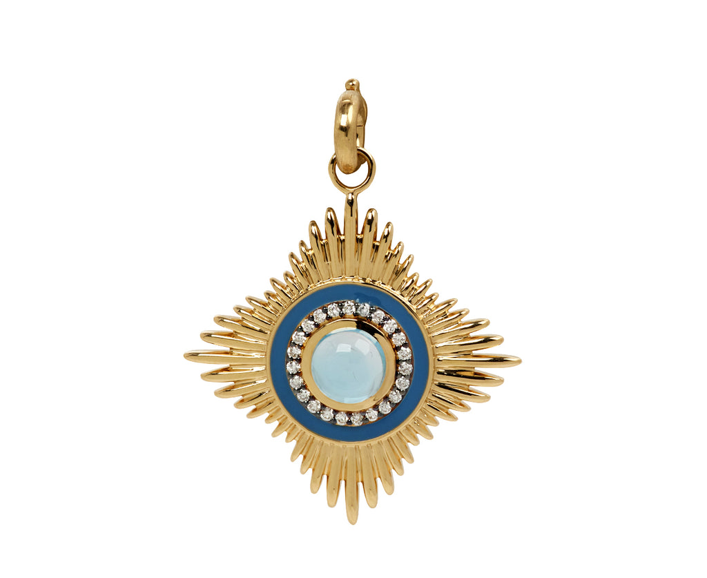 Diamond and London Blue Topaz Vivienne Medallion ONLY
