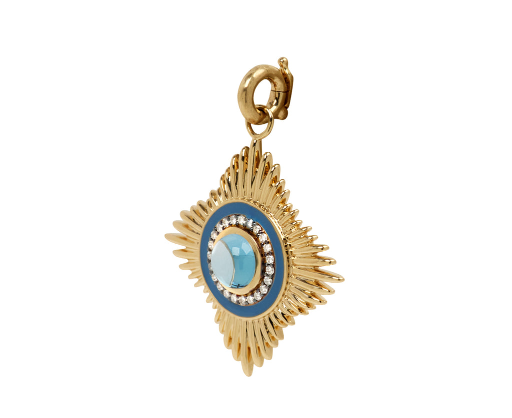 Diamond and London Blue Topaz Vivienne Medallion ONLY