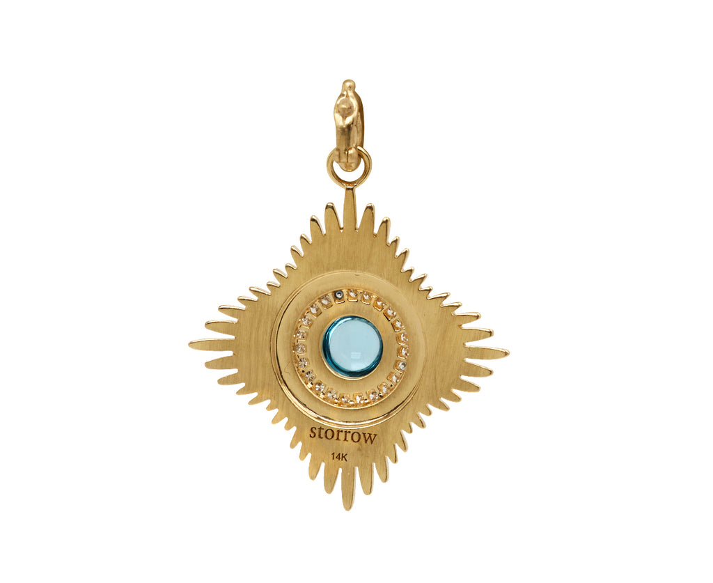 Diamond and London Blue Topaz Vivienne Medallion ONLY