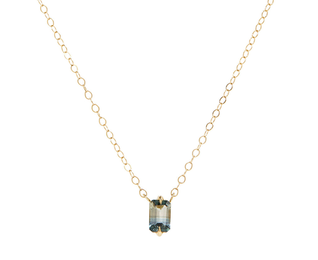 Blue Tourmaline Pendant Necklace