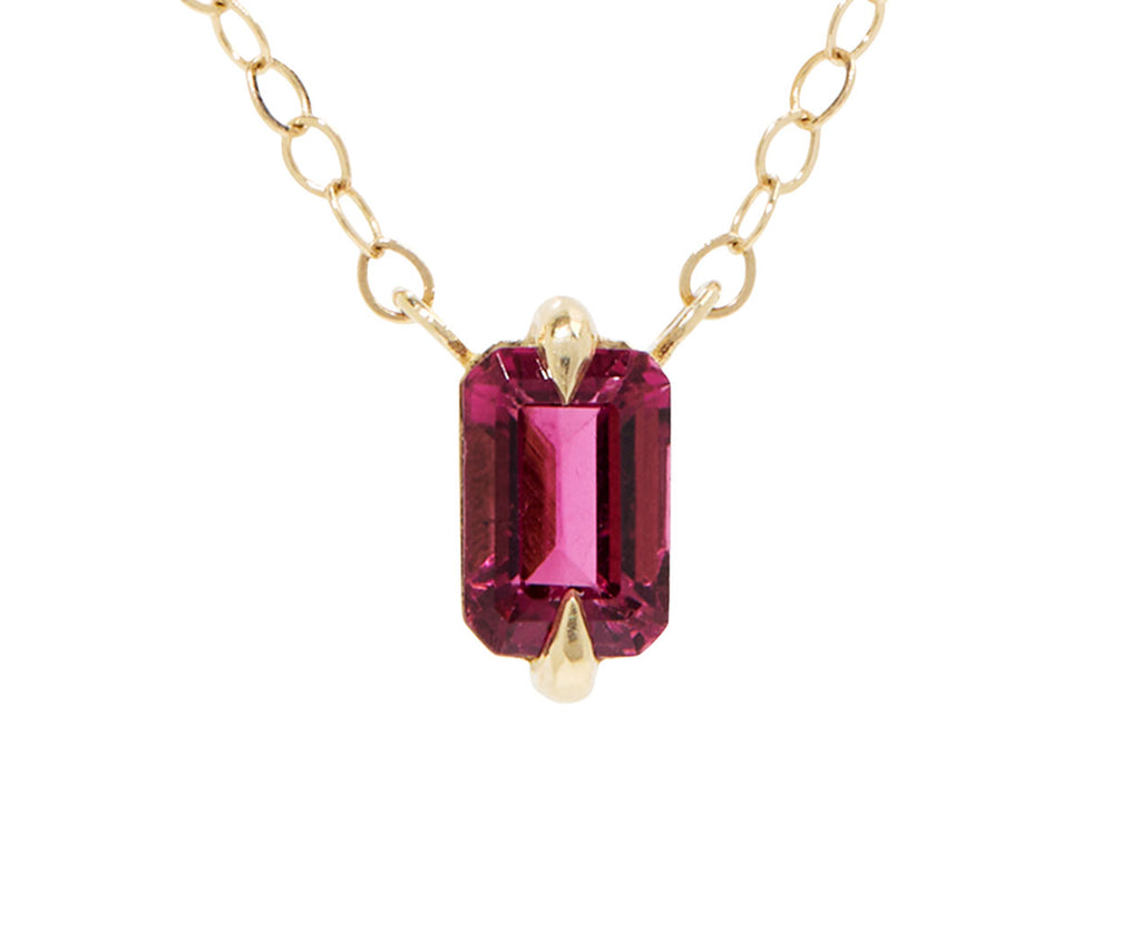 Magenta Tourmaline Pendant Necklace