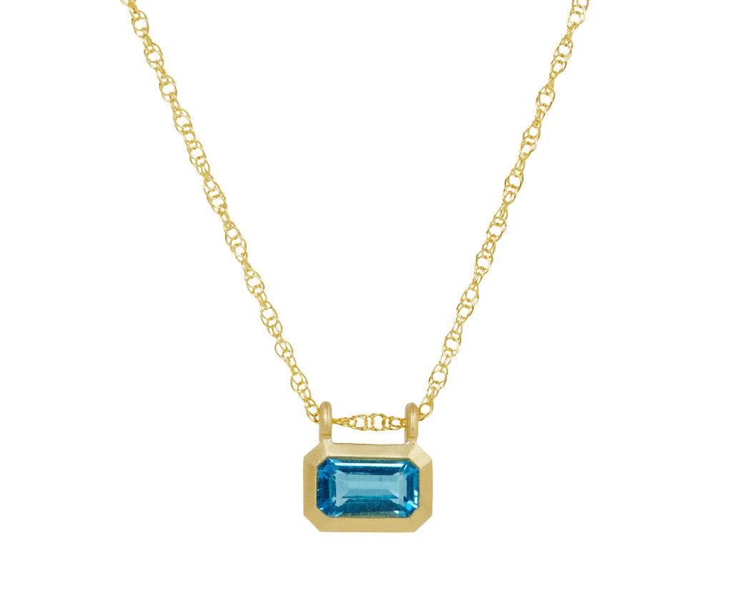 Elizabeth Street Blue Topaz Pendant Necklace