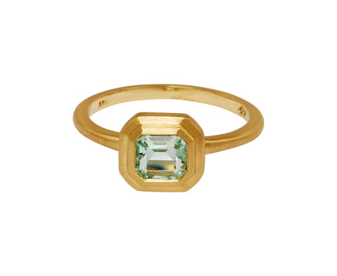 Elizabeth Street Pale Colombian Emerald Ring