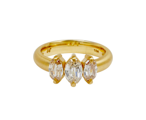 Elizabeth Street Triple Geo Champagne Diamond Ring