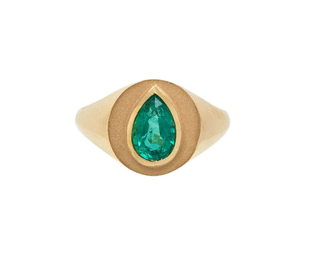 Zambian Emerald Signet Ring