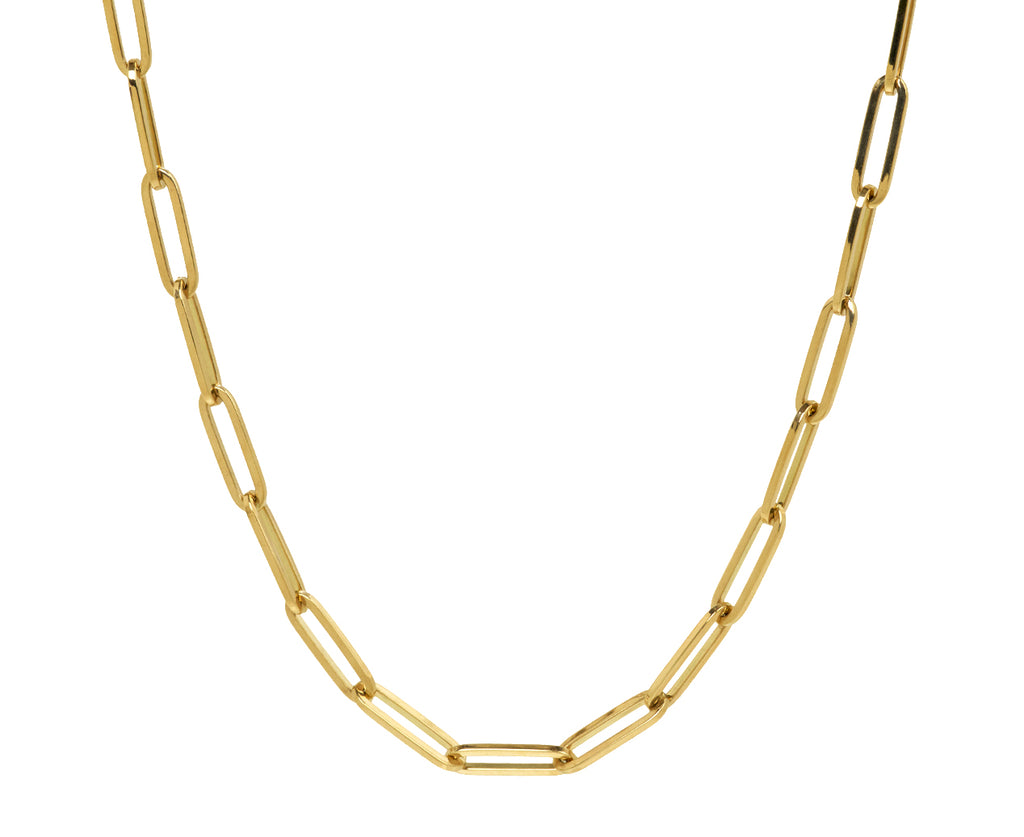 Stephanie Windsor 16" Gold Solid Paperclip Chain Necklace