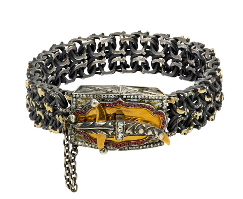 Silver Chain Link with Dagger Clasp Bracelet - TWISTonline