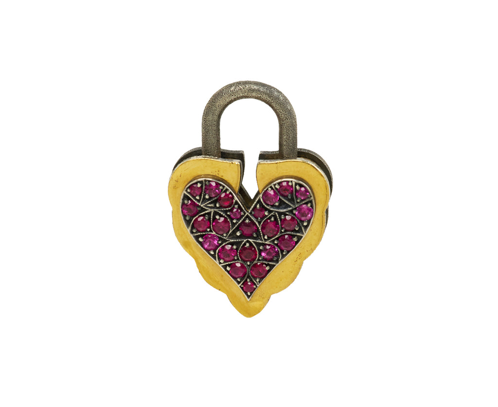 Sevan Bicakci Ruby Heart Padlock Pendant ONLY