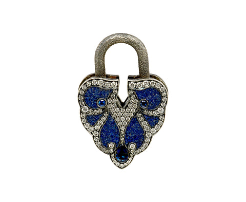 Lapis Micro Mosaic Aspen Leaf Padlock - TWISTonline
