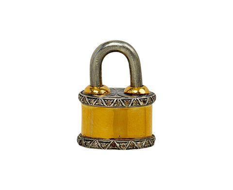 Gold Barrel Padlock Pendant ONLY - TWISTonline