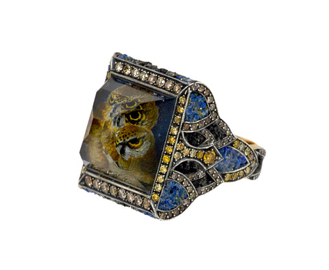 Carved Owl Ring